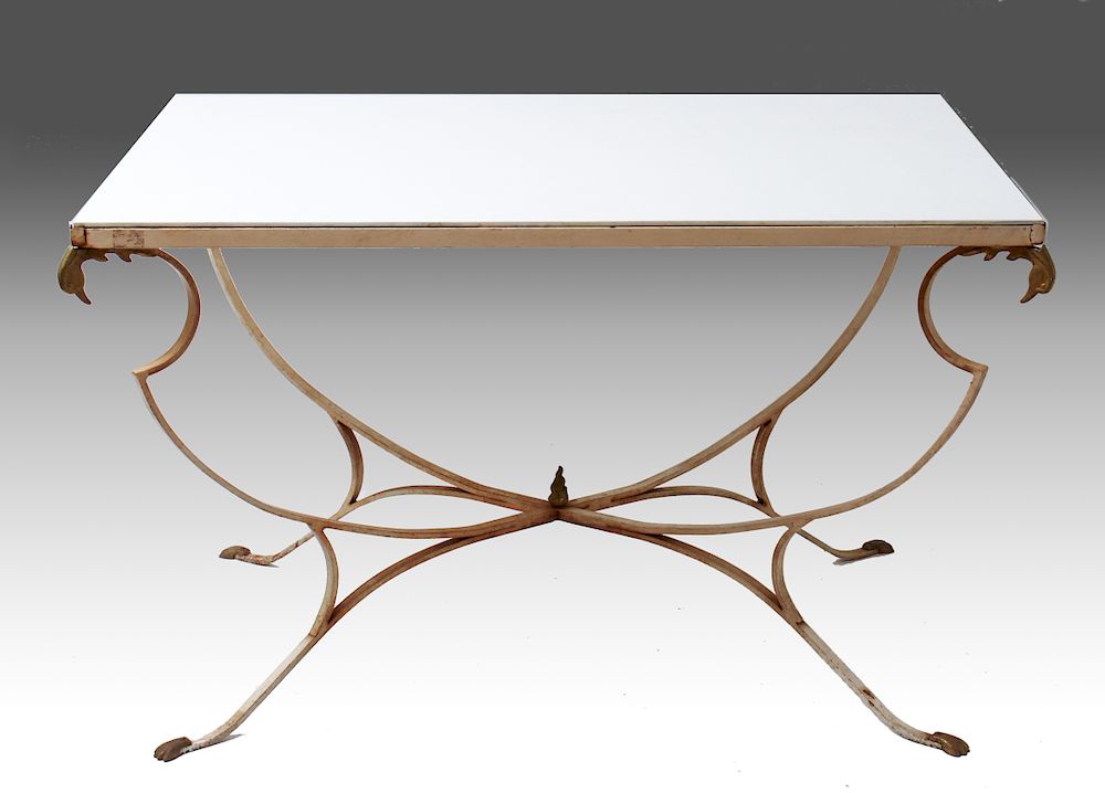 Appraisal: Hollywood Regency Bird Patio Table Hollywood Regency indoor outdoor patio