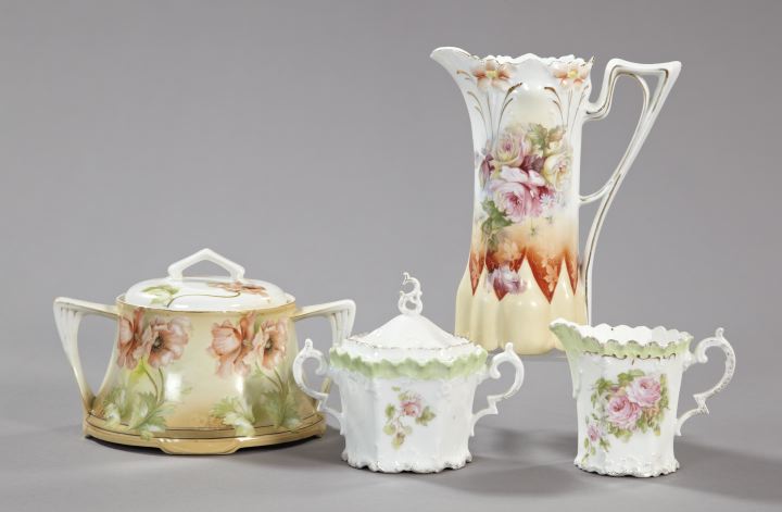 Appraisal: Group of Four Porcelain Items consisting of a large R