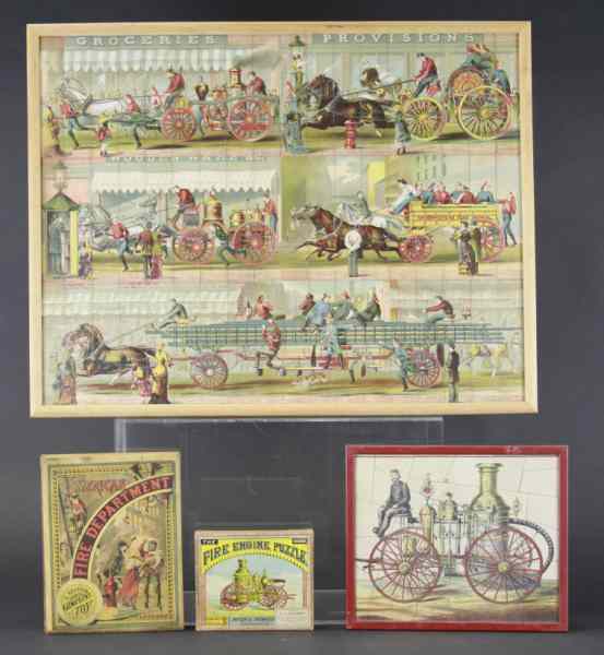 Appraisal: LOT OF TWO FIRE DEPARTMENT PUZZLES Includes boxed fully framed