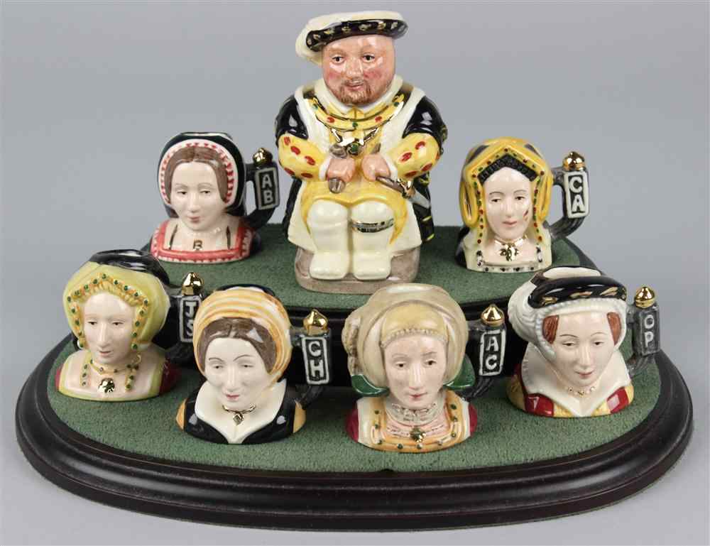 Appraisal: ROYAL DOULTON 'HENRY VIII AND HIS WIVES CHARACTER JUGS' MINIATURE