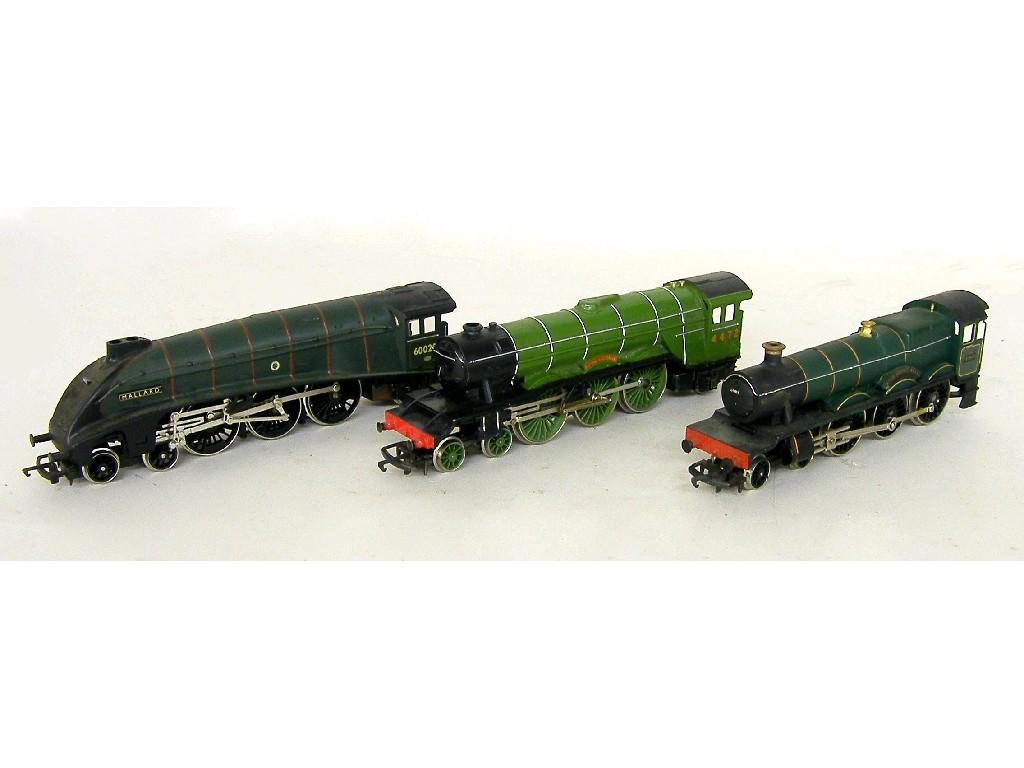 Appraisal: Three Hornby gauge electric locomotives to include Mallard Flying Scotsman