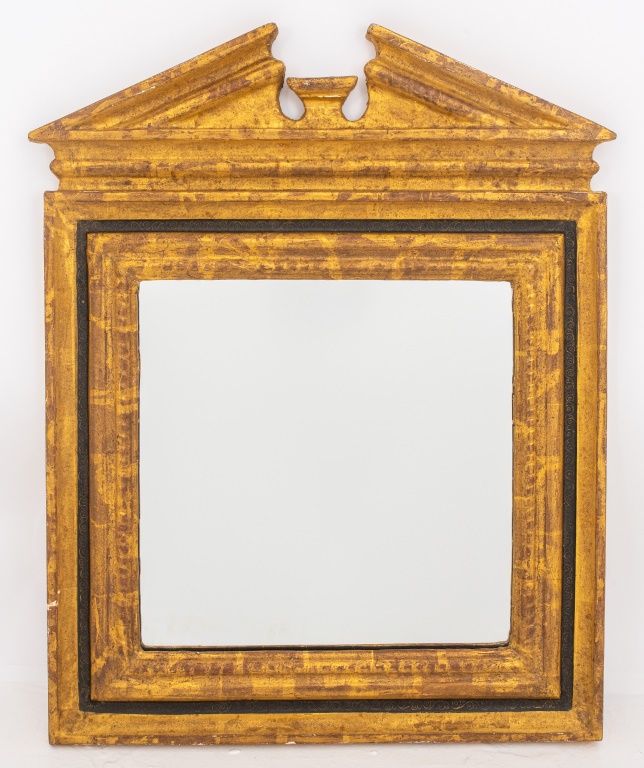 Appraisal: NEOCLASSICAL REVIVAL GILTWOOD MIRROR Neoclassical revival carved giltwood wall mirror