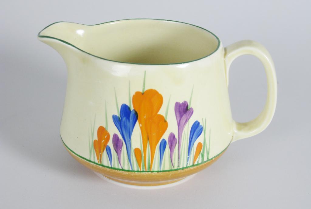 Appraisal: A Clarice Cliff Jug Autumn Crocus pattern in