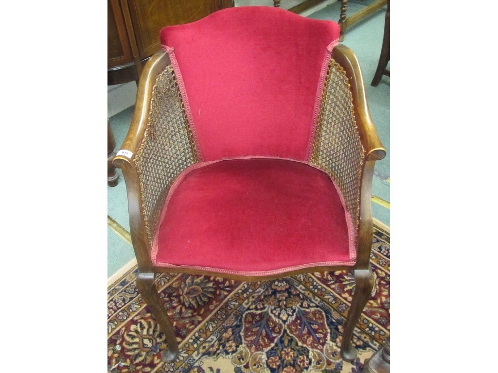 Appraisal: Pair of ladies bergere armchairs