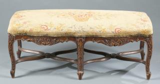 Appraisal: Regence settee with needle work upholstery Pair of Napoleon III