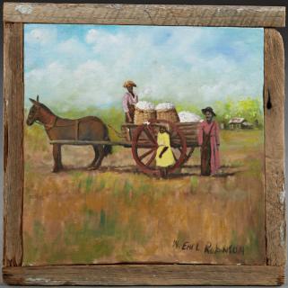 Appraisal: W Earl Robinson - Mississippi The Cotton Wagon th c