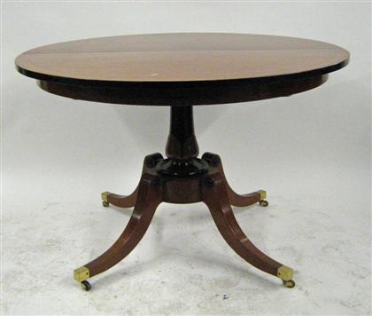 Appraisal: Regency style mahogany part ebonized extending dining table with leaves