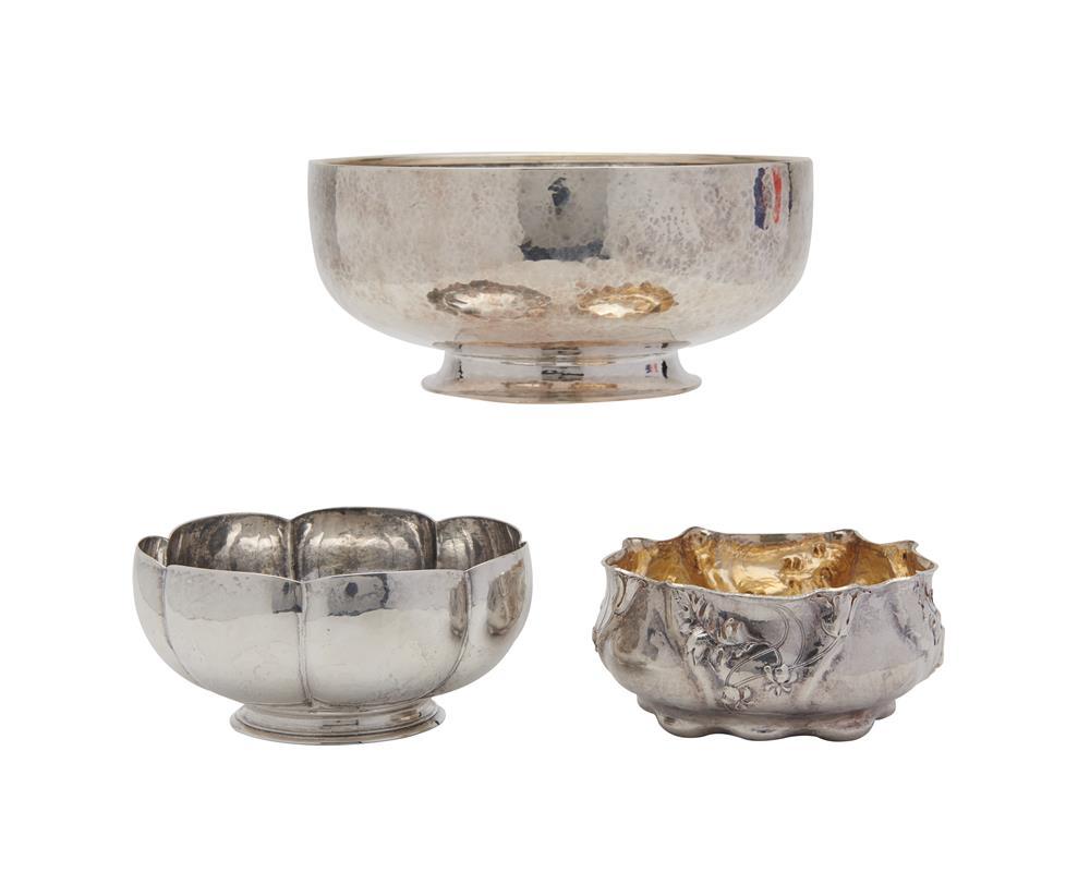 Appraisal: Three American Silver Bowls various makers comprising Gorham Martele Silver