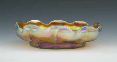 Appraisal: A Tiffany Favrile Glass Dish The circular low dish has