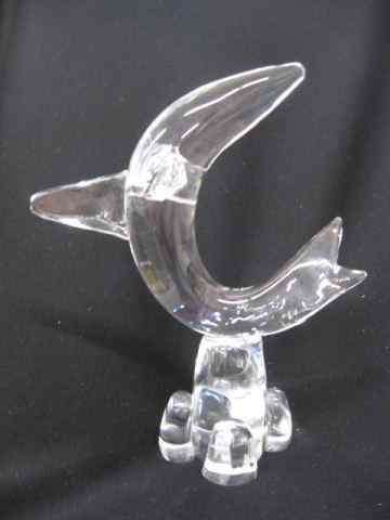 Appraisal: Steuben Crystal Figurine of a shark '' tall signed excellent