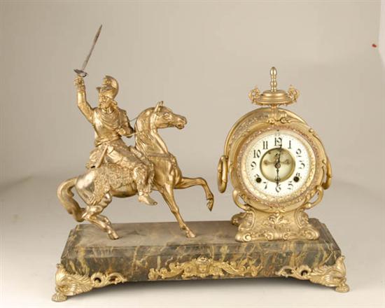 Appraisal: New Haven Figural Clock Cavalier Figure with raised sword replaced