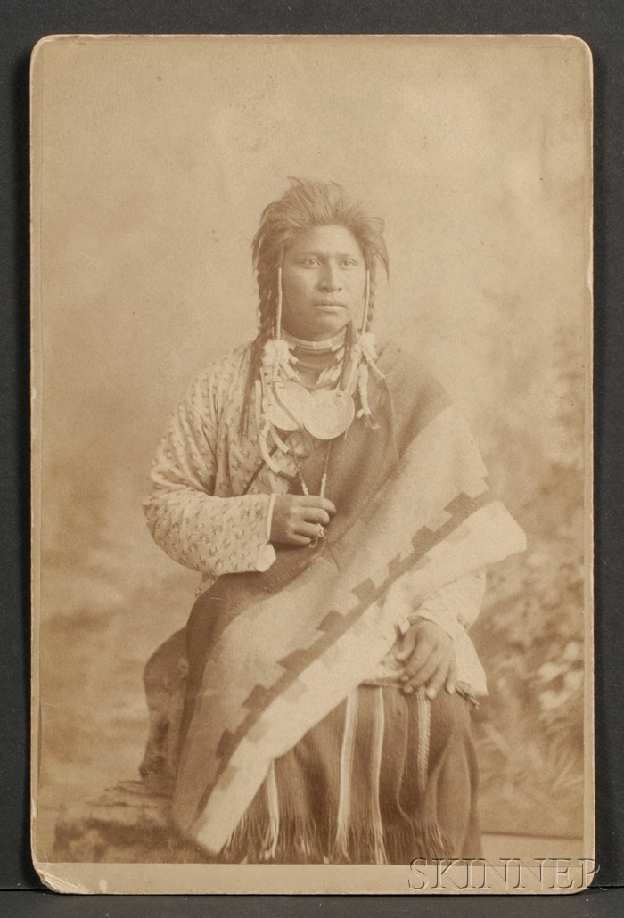 Appraisal: Cabinet Card of a Male Shoshone Indian C R Savage