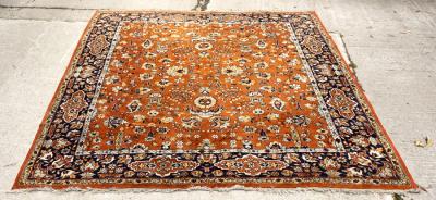 Appraisal: A Belgian carpet with an all-over floral design on an