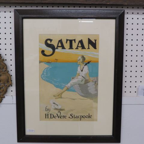 Appraisal: Russel Crofoot Illustration Art Satan by H DeVere Stacpoole gouache