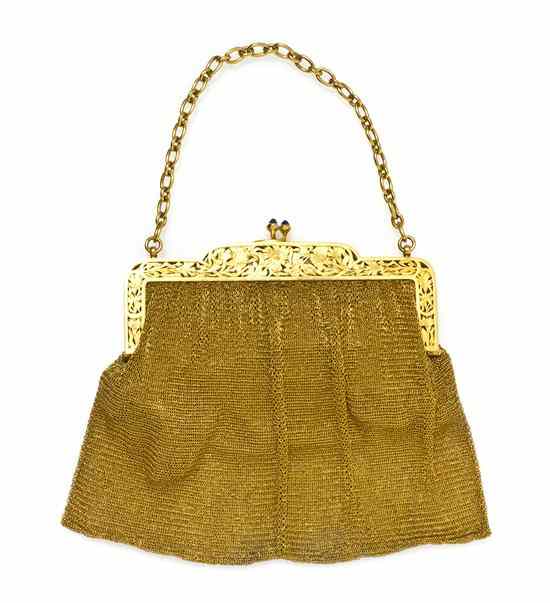 Appraisal: A Yellow Gold Mesh Purse and Coin Purse Set consisting