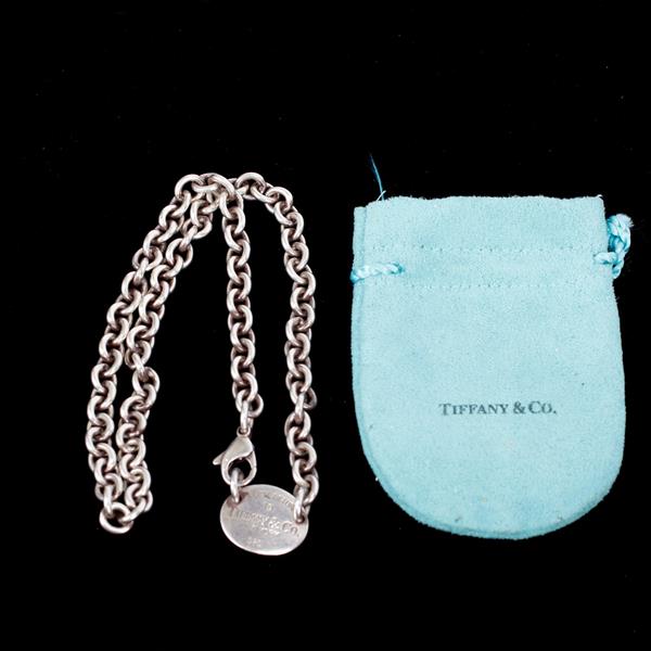 Appraisal: Tiffany Co Sterling Silver Chunky Chain Necklace with Medallion w