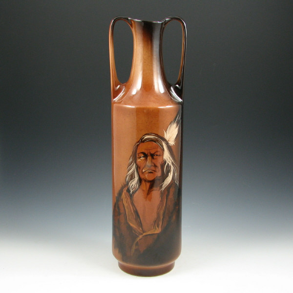 Appraisal: Rick Wisecarver Indian Portrait Vase Mint Rick Wisecarver Native American