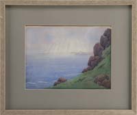 Appraisal: ATTRIBUTED TO WILLIAM TROST RICHARDS American - SUNLIT COASTAL SCENE