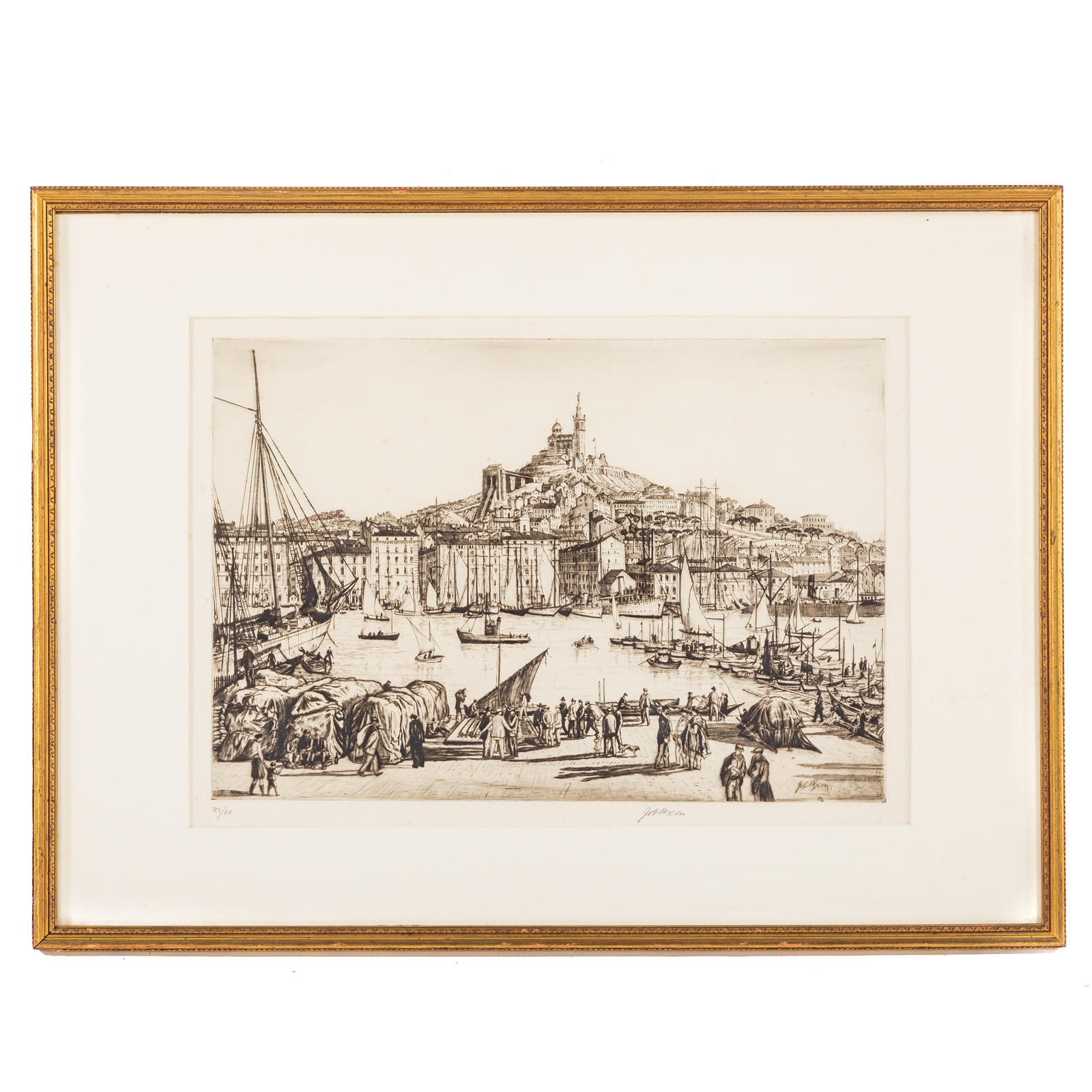 Appraisal: JOB NIXON NOTRE DAME MARSEILLES ETCHING British - Etching pencil