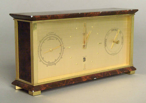 Appraisal: Swiss desk clock retailed by Hermes h w