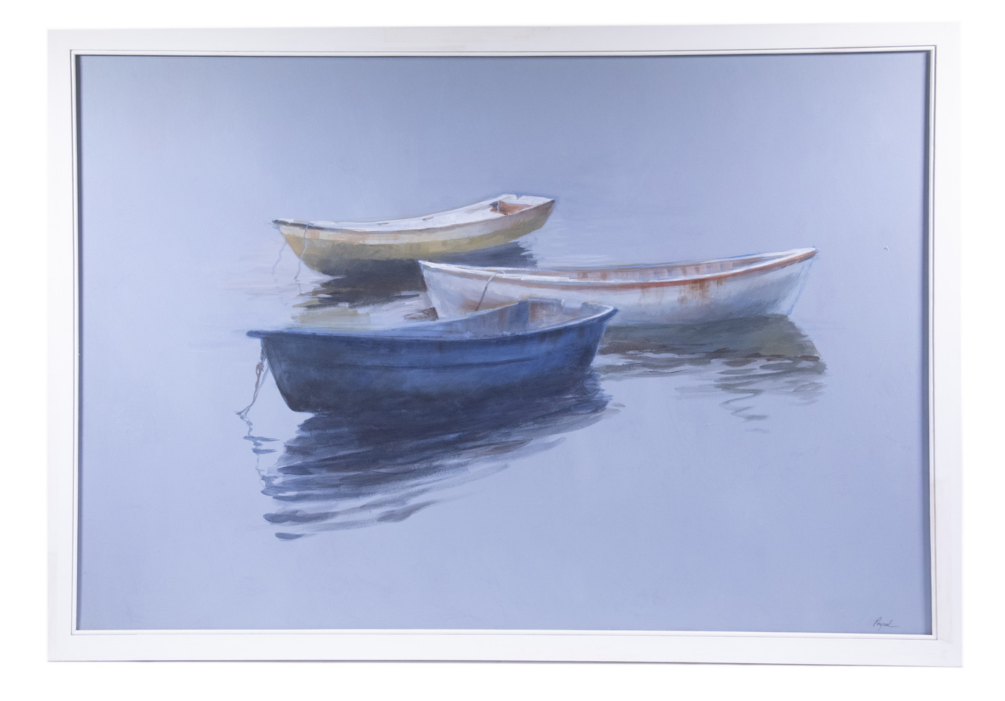 Appraisal: BELVA ANN PRYCEL CONTEMPORARY MAINE Three Boats Brooklin Maine oil