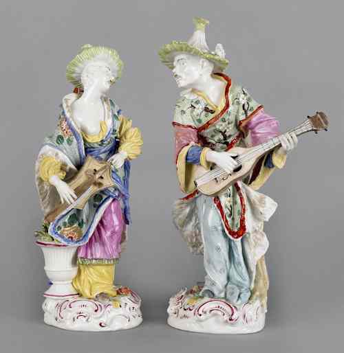 Appraisal: Pair of Carl Thieme Dresden porcelain figures late th c