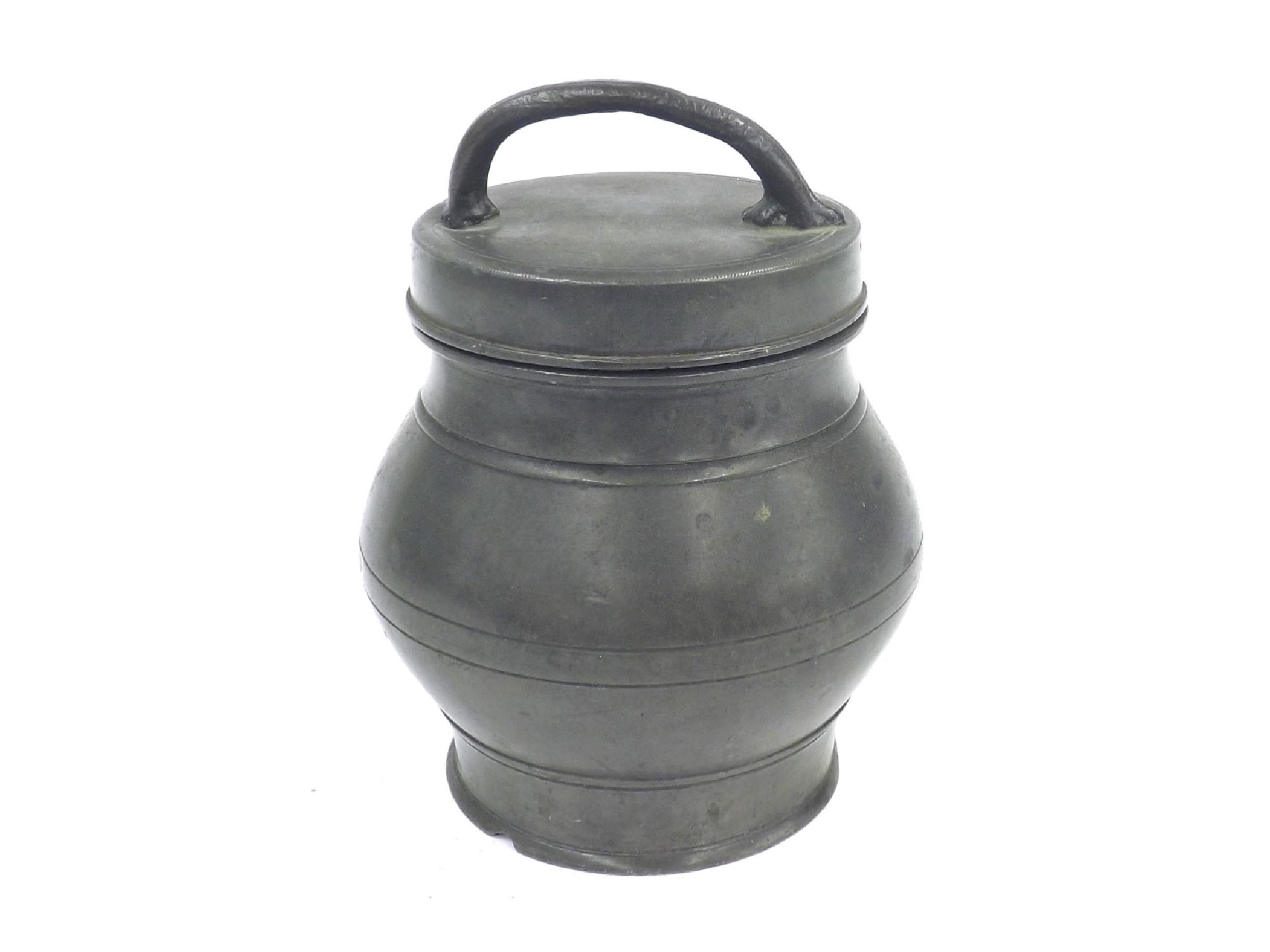 Appraisal: Alfred Dunhill of London pewter lidded tobacco jar high