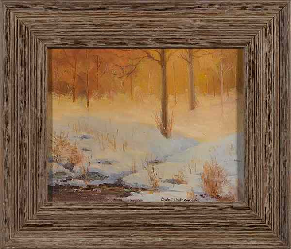 Appraisal: Winter Landscape by Charles R Northrop Oil on Canvas Charles