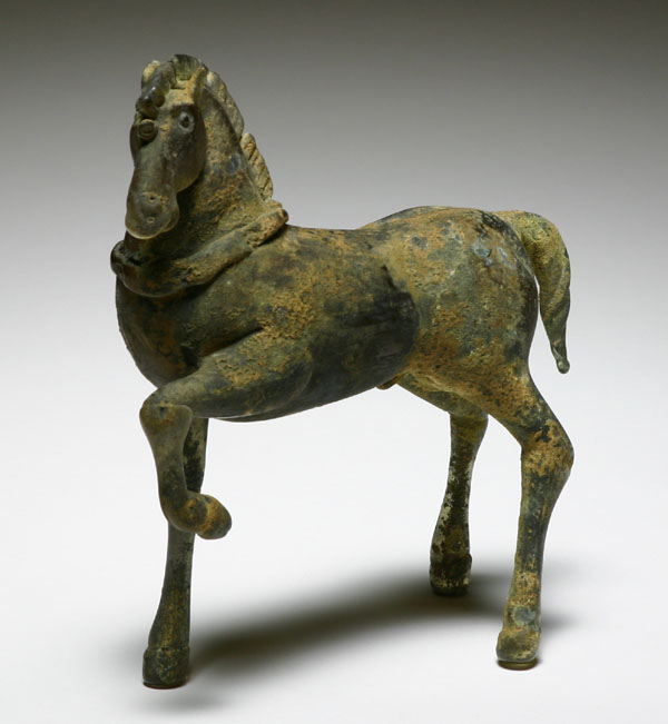 Appraisal: Early Scavo Murano art glass horse Heavy corroded surface with