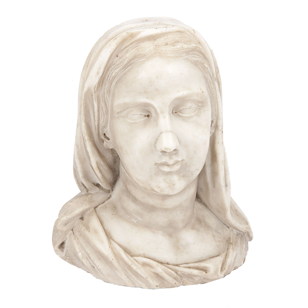 Appraisal: Italian Marble Bust of the Virgin th th Century Height