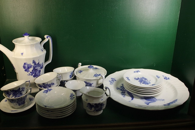 Appraisal: A ROYAL COPENHAGEN PORCELAIN TEA SET with large basket weave