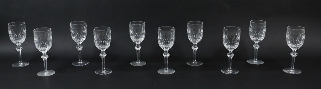 Appraisal: Waterford crystal claret wines in the pattern Curraghmore Etched Waterford