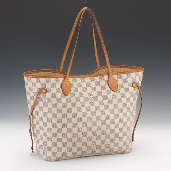 Appraisal: LOUIS VUITTON DAMIER AZUR NEVERFULL MM x x Iconic design