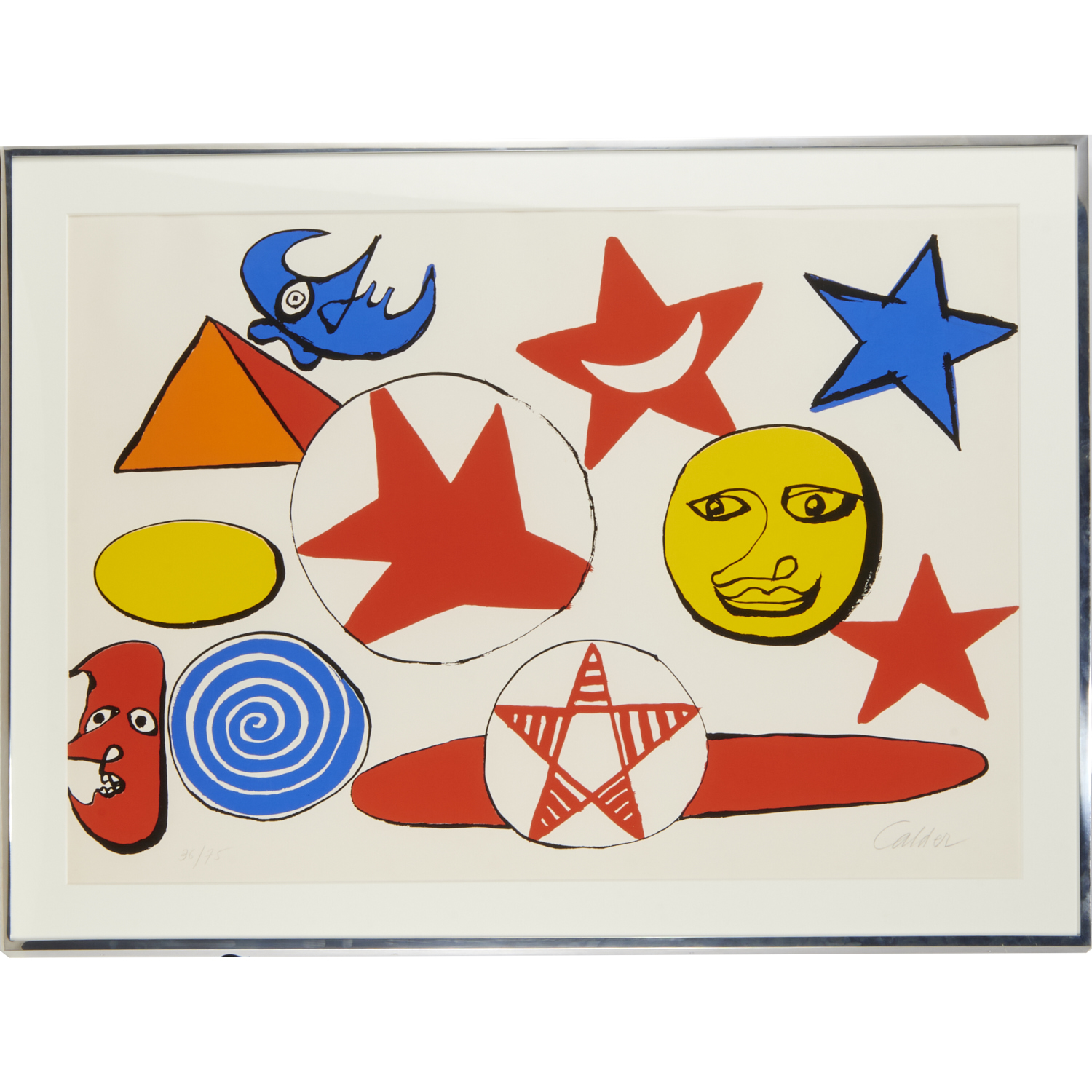 Appraisal: ALEXANDER CALDER LARGE COLOR LITHOGRAPH C Alexander Calder American -