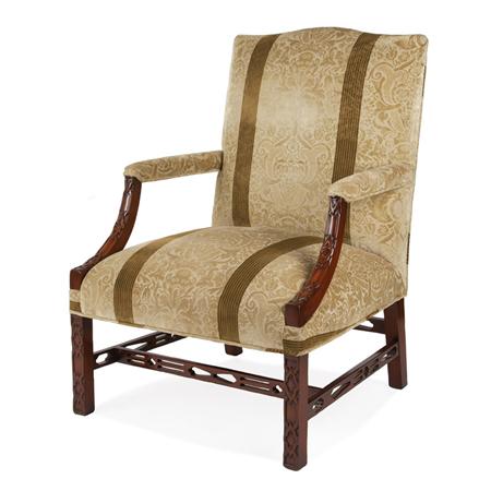 Appraisal: George III Style Mahogany Library Chair Estimate -