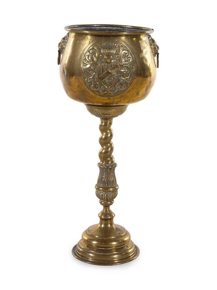 Appraisal: A Continental Brass Jardiniere A Continental Brass Jardiniere th Century