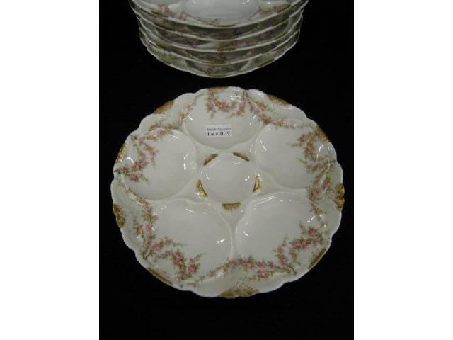 Appraisal: Set of Haviland Limoges Oyster Plates floral garland with gold