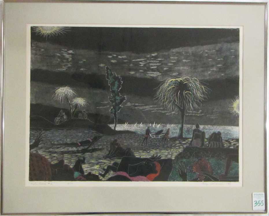 Appraisal: GEORGE JOHANSON ETCHING AND WATERCOLOR ON PAPER Seattle Portland Oregon