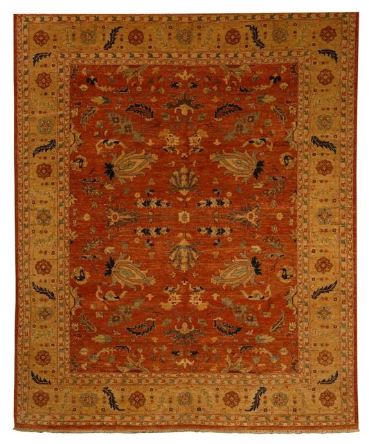 Appraisal: ORIENTAL RUG PERSIAN DESIGN ' x ' Symmetrical bold elements