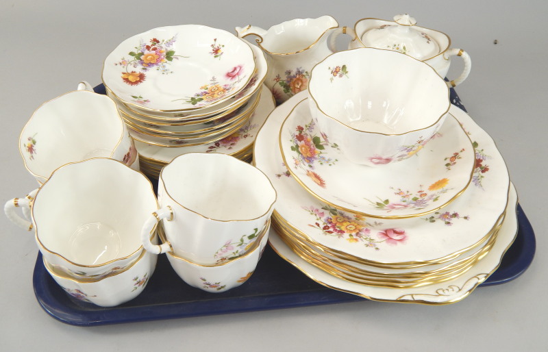 Appraisal: A Derby Posy's pattern part tea service to include six