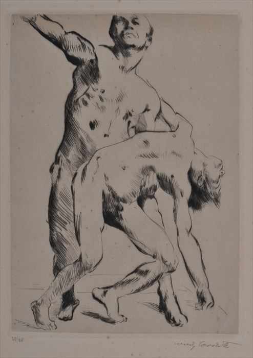 Appraisal: LOVIS CORINTH - ODYSSEOS AND ATELIER Etchings x in and