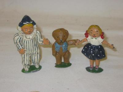 Appraisal: Three Sacul metal figures Andy Pandy Teddy and Loobyloo P