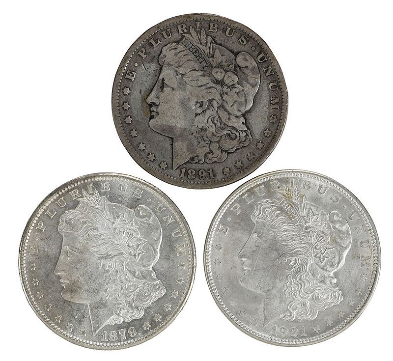 Appraisal: U S Silver Dollars Morgan Dollars dates spanning from to