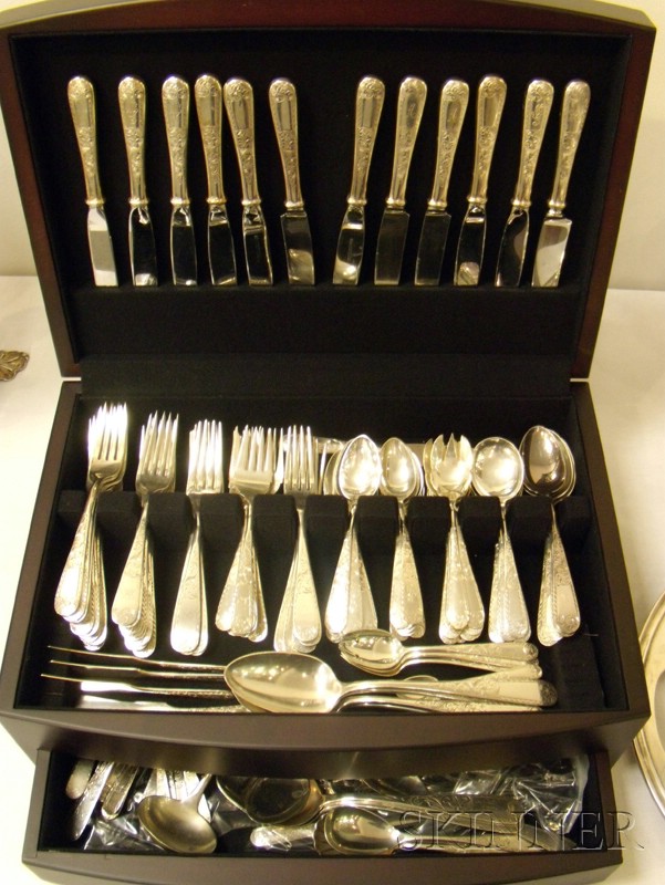 Appraisal: S Kirk Son Sterling Mayflower Pattern Flatware Service - comprising