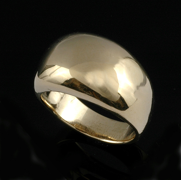 Appraisal: A GOLD RING BY CARTIER The ct gold band of