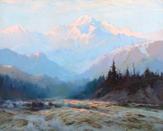 Appraisal: SYDNEY LAURENCE - Mt McKinley Alaska oil on canvas x