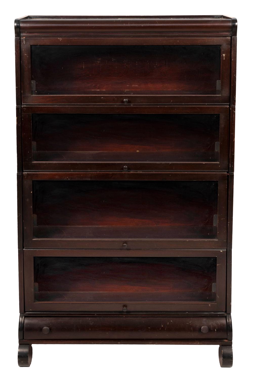 Appraisal: FOUR-SECTION BARRISTER'S BOOKCASE TH CENTURY HEIGHT WIDTH DEPTH FOUR-SECTION BARRISTER'S