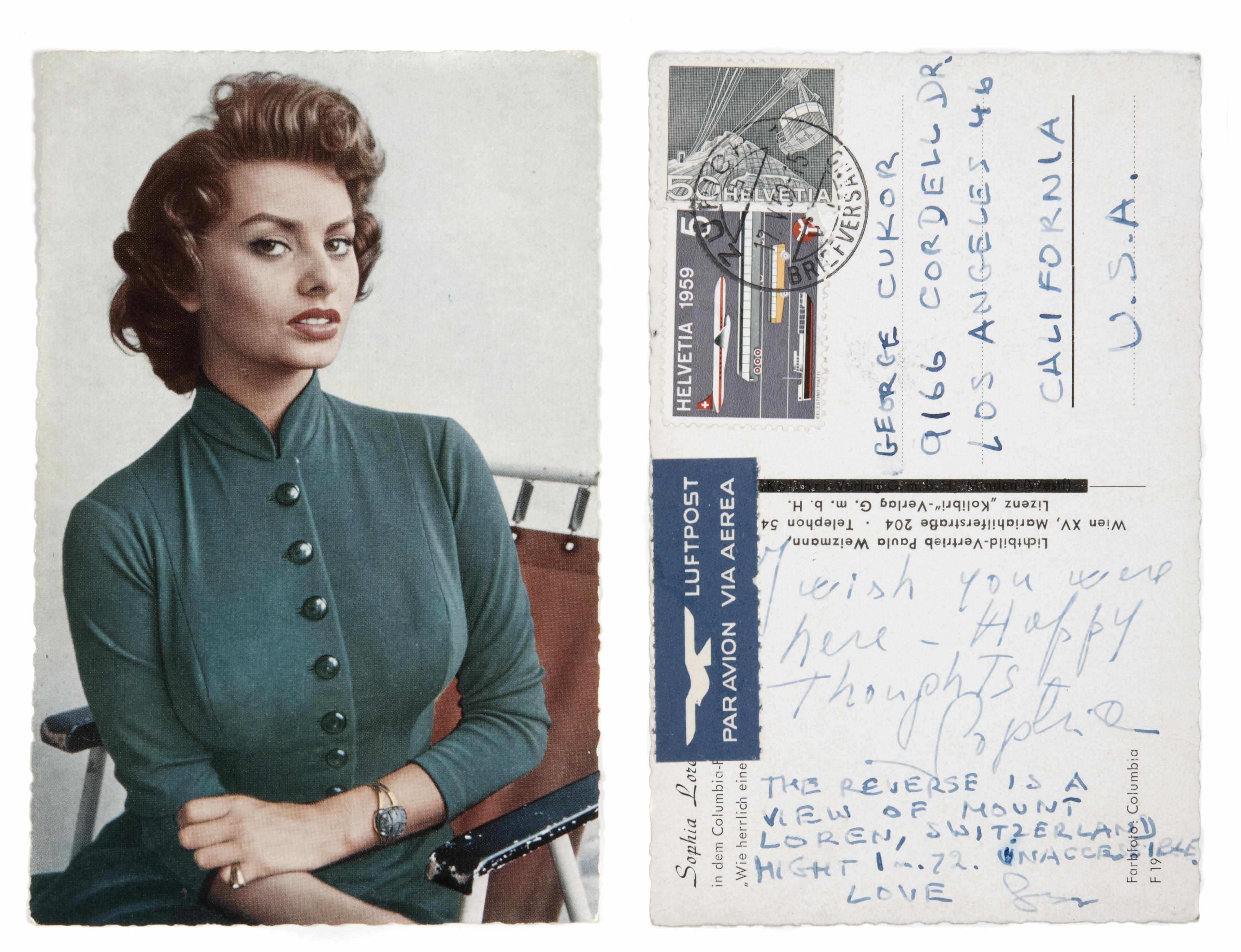 Appraisal: LOREN SOPHIA BORN Photographs Signed ''Sophia Loren'' of which are