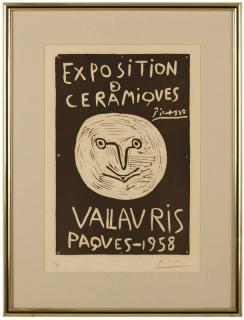 Appraisal: Pablo Picasso ''Exposition Ceramique Vallauris Paques'' signed in red crayon