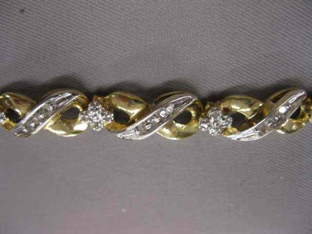 Appraisal: Diamond Bracelet ''XO'' style small diamonds throughout totaling carat in